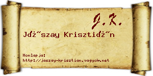 Jászay Krisztián névjegykártya